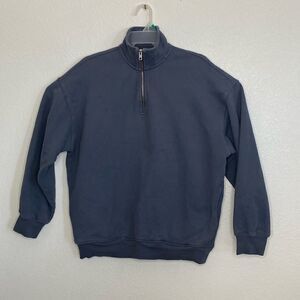 Tna COZY Fleece Mega Men’s Gray 1/4 Zip Pullover Sweater Size 2